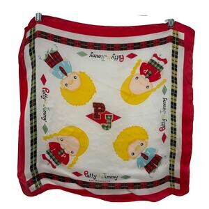 Vtg Kawaii 90s Sanrio Patty and Jimmy Silk Neck Scarf Foulard Neckerchief Japan